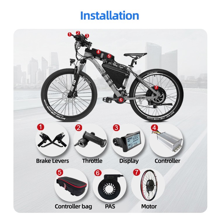 Electric Bike Bicycle 36V 48V 52V 72V 1000W 2000W 3000W 5000W Ebike Conversion Kit
