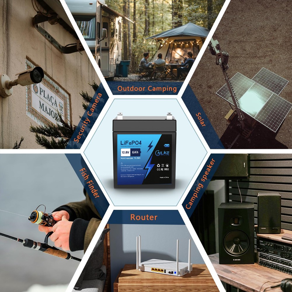 Factory Wholesale Deep Cycle Rechargeable Lithium Ion Battery 12.8V 6Ah Energy Storage Battery LiFePO4 Long Life Battery