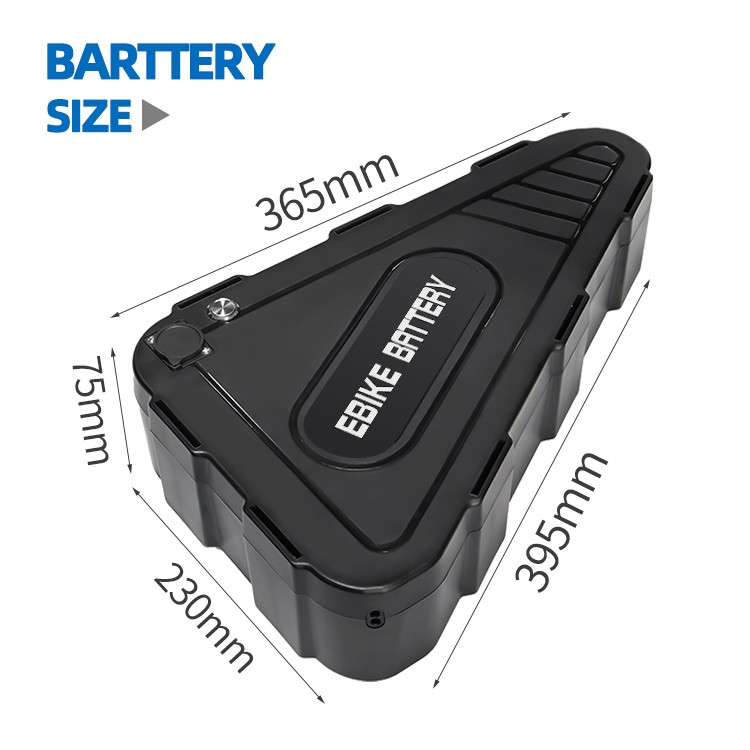 Waterproof Triangle Battery 48v 52v 72v Ebike Battery Pack